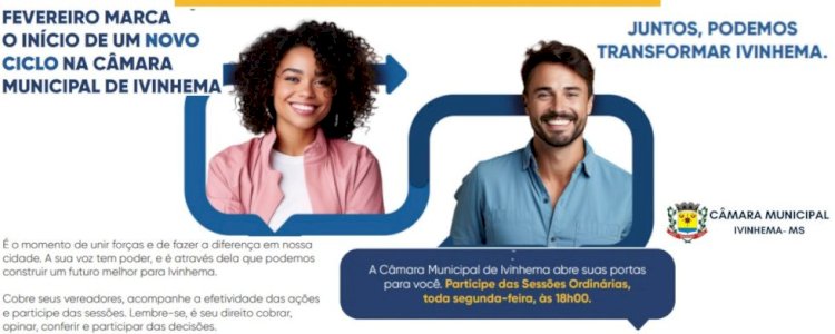 Câmara Municipal de Ivinhema retoma atividades legislativas em fevereiro