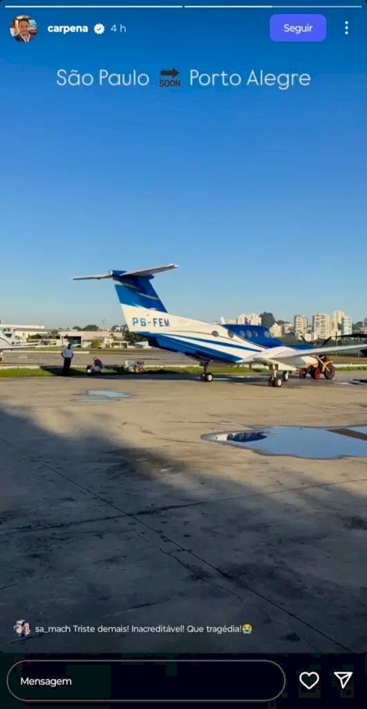 Advogado postou vídeo no avião antes do desastre